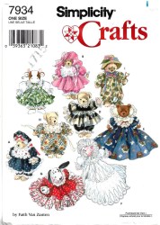 7934 8-9'' BEANIE ANIMAL DRESS, UNDIES, HAT,BKPK, LOCKER PATTERNS